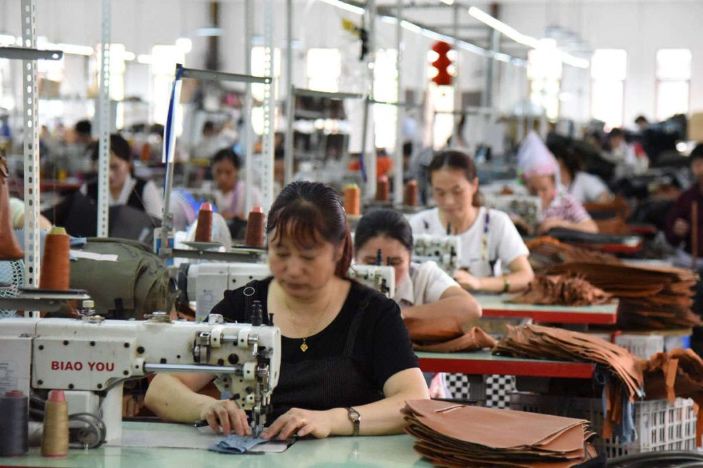 Modern Craftsmanship in Chinese Factories Inside a luxury leather goods factory in China